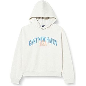 GANT USA Voluminous Meisjes Hoodie Grijs Melange Standard, Rugger, 176, Ruggergrijs