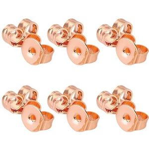 6 paar vlindersluitingen voor dames, roségoud