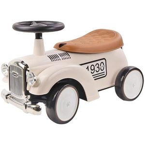 TURBO CHALLENGE - Retro Vintage - Loopwagen - 119183 - Vrijwielen - Wit - Max 25kg - Kunststof - Speelgoed voor kinderen - Cadeau - Verjaardag - Decoratie - Slaapkamer - Vanaf 12 maanden