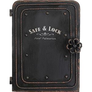 Kare Design sleutelkast veilig, vintage, 6 haken, andere opslag en orde, zwart, 31 x 24 x 13 cm
