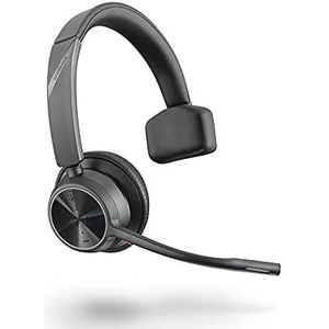 Poly, draadloze Voyager 4310 UC (Plantronics), microfoon Monaural hoofdtelefoon, verbinding met een pc/Mac via een bluetooth-USB-C-adapter, compatibel met teams, zoom en nog veel meer