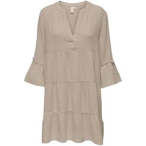 ONLY Onlthyra Peplon Dress Noos Wvn Damesjurk, Beige