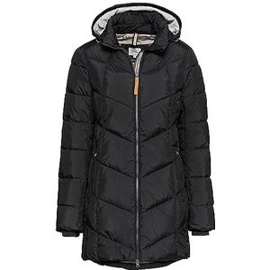 camel active Lange bufferjas met modern stiksel COAT voor dames, zwart.