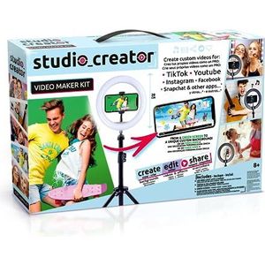 Canal Toys - Video Studio Creator Kit -Deviens Influencer - Accessoires met groene achtergrond, statief en lichtring - vanaf 8 jaar - INF 001 - Cranberry