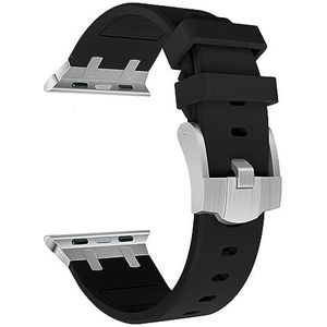 Horlogebandje van vloeibaar siliconenrubber voor Apple Watch Ultra 2 Band 38 mm 40 mm 41 mm 42 mm 44 mm 45 mm 49 mm Soft Sport reservearmband voor iWatch Series 9 8 7 6 5 4 SE 2, Siliconen roestvrij