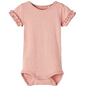 NAME IT Nbfhimia Ss Bodysuit voor baby's, meisjes, Roze Tan