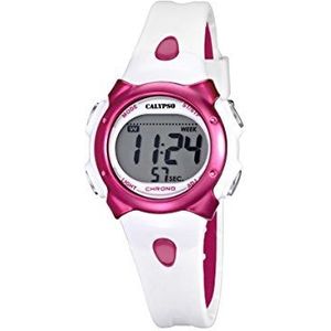 Calypso - K5609/3 - uniseks polshorloge - kwarts - digitaal - alarm - stopwatch - armband van kunststof, wit, riem, Wit., riem