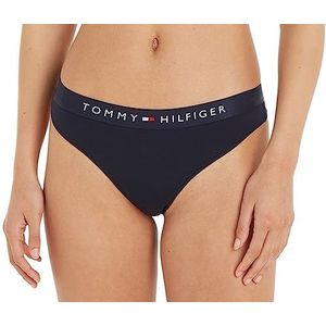 Tommy Hilfiger Damesstring (Ext Sizes) Uw0uw04146 Tangas voor dames (1 stuk), Blauw (Desert Sky)