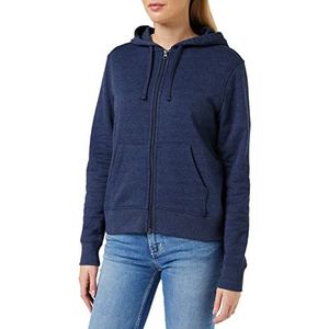 Amazon Essentials Dames fleece hoody met rits en lussenstof sweatshirt met capuchon, marineblauw gemêleerd, maat XL (verkrijgbaar in grote maten)