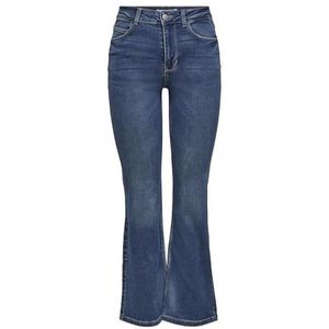 JACQUELINE de YONG JDYNWFLORA Neela Life HW FLR MB01 DNM NO Denim Blauw 26/30, denim middenblauw