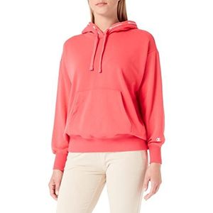 Champion Legacy American Classics Powerblend Terry Tape Logo Oversized Sweatshirt met capuchon voor dames, Rood