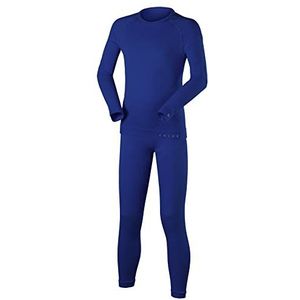FALKE Maximum Warm, functioneel ondergoed set hemd en sportleggings unisex kinderen, warm, blauw (Yve 6714), 170-176 (1 stuk)