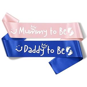 通用 2 stuks sjaal Mummy To Be en Papa To Be Future mama papa cadeau decoratie baby shower, Een