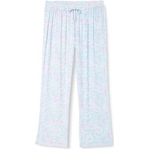 ALARY Pantalon en tissu pour femme 10226552-AL01, turquoise multicolore, XXL, Turquoise multicolore, XXL