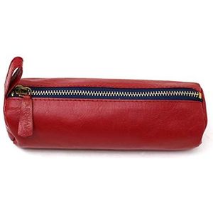 Artway Indigo Doodle etui van zacht leer, Rood, 20cm