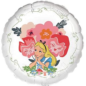 Amscan 9916007 - Disney Alice in Wonderland, kinderen, verjaardagsfeest, rond, van aluminium, multiballon, groot, 45,7 cm