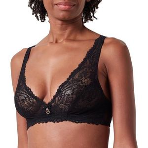 Emporio Armani eeuwige kanten bralette-beha voor dames, zwart, XL, zwart.