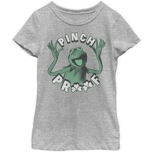 Disney Muppets Pinch Proof Kermit T-shirt met korte mouwen voor meisjes, grijs gemêleerd atletisch, atletisch grijs gemêleerd