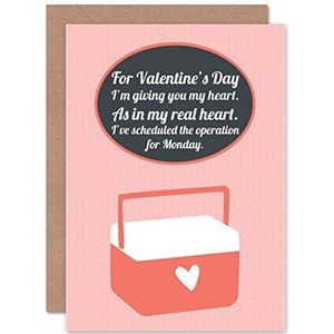 Wee Blue Coo Romantische valentijnskaart in hartvorm