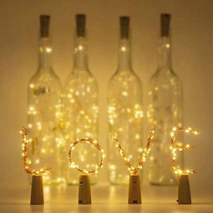 Koopower HG4029 6 stuks 2 m led-lichtsnoeren met koperdraad, warmwit, voor feest, tuin, Kerstmis, Halloween, bruiloft, decoratieve verlichting (buiten/binnen)