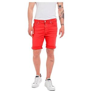 Replay Herenshorts van denim, 054 Rood