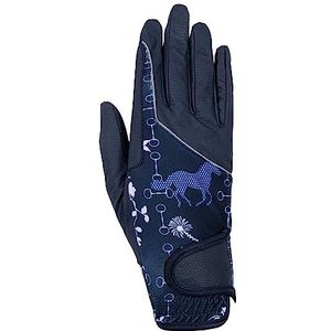 HKM Bloomsbury 6912 rijhandschoenen, donkerblauw/wit, maat XL