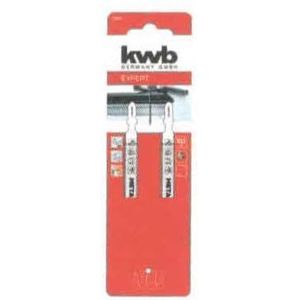 kwb 2 x decoupeerzaagbladen voor metaal, middellang (voor aluminium, non-ferrometalen, plaat)