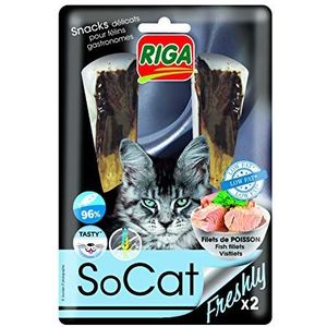 Riga Socat Freshly Snacks voor katten, tonijnnet, 2-delig, traktaties voor katten, 1 stuk