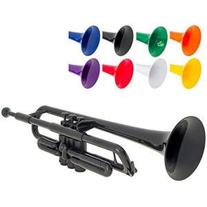 pTrumpet Kunststof trompet met 3C en 5C mondstuk en draagtas - Bb Student - zwart