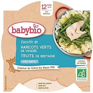 Babybio – Bord groene bonen uit de Vendée Bretagne-forel, 230 g – 12 maanden