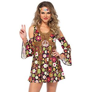 Leg Avenue Starflower Hippie kostuumset, meerkleurig, S (EUR 36-38) voor dames, meerkleurig, S (EUR 36-38)