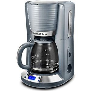 Russell Hobbs WhirTech Inspire koffiezetapparaat, grijs, 1,25 l, 10 kopjes, programmeerbaar 24 uur, warmhoudfunctie, druppelstop, padlepel), koffiezetapparaat 24393-56 (behalve Amazon)