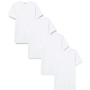 Eminence - Heren T-shirt, V-hals, puur katoen, premium - wit 9B40 (4 stuks), wit (wit/wit/wit/wit/wit/wit 0001)