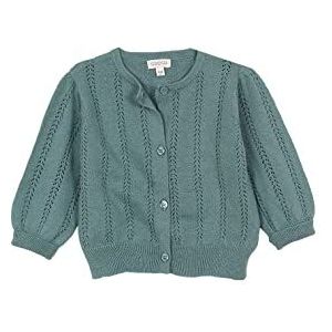 Gocco Opengewerkte jas, groen, volume-mouwen, trui, voor baby's, groen, 24-3 jaar, Groen
