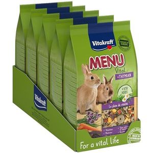 Vitakraft Menu - Complete voeding voor dwergkonijnen - 5 x 800 g