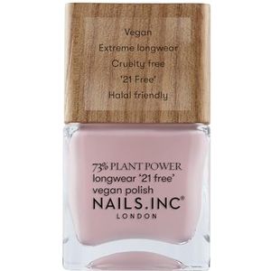 Nails Inc MANI MEDITATION Plant Power veganistische nagellak - 73% plantaardige basis, 100% veganistisch en dierproefvrij - perfecte manicure, zacht stoffig roze - voor een
