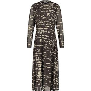 Gerry Weber Dames lange jurk met dierenmotief, bruin/ecru/wit, 50, bruin/ecru/wit