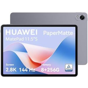 HUAWEI MatePad 11,5 inch PaperMatte Edition Tablet 8 GB + 256 GB, 2,8 K FullView display, 6,2 mm dunne unibody metalen behuizing, 8800 mAh batterij, wifi, space grey