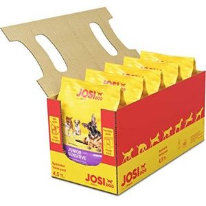 JosiDog Junior Sensitive (5 x 900 g), voer voor gevoelige puppy's, premium droogvoer voor groeiende honden, powered by JOSERA, verpakking van 5 stuks