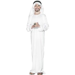 Smiffys Arabisch kostuum, wit, met jurk en hoofdtooi