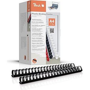 Peach PB428-02 spiraalbinding, A4, voor 280 pagina's, zwart, 50 stuks