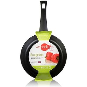 WECOOK! XYLAN Plus Ecogreen pan van geperst aluminium, 18 cm, inductie, milieuvriendelijk zonder PFOA, 3 mm dik, geschikt voor alle keukens, glaskeramiek, gas, vaatwasser