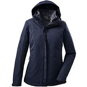 Killtec Functioneel 3-in-1 met afneembare capuchon en fleecejack met ritssluiting voor dames, Navy Blauw