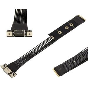 KALEA-INFORMATIQUE Adapter voor M2 NVMe M Key naar Oculink SFF-8612 PCIe 4.0 compatibel met 64 GT/s bandbreedte