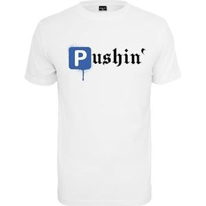 Mister Tee Pushin P T-shirt voor heren, Wit