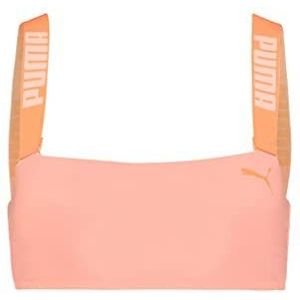 PUMA Bandeau-bikinitop voor dames, perzik combo