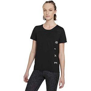 Nike Run Dvn Miler Ss T-shirt voor heren, zwart/grijs reflecterend