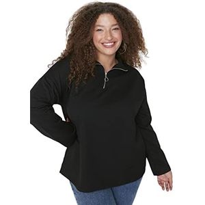 Trendyol Sweat-shirt pour femme, Noir, XL