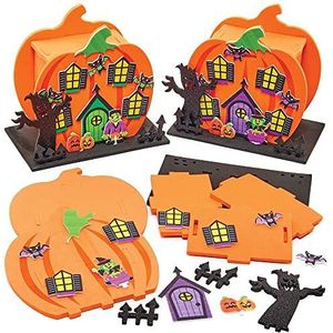 Baker Ross Pompoen speelgoed voor kinderen – 2 stuks activiteiten Halloween kinderen (FX254)