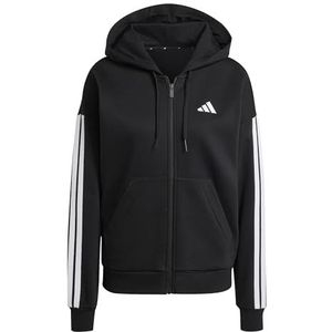 adidas Femme ESSENTIALS 3-STRIPES FULL-ZIP FLEECE HOODIE, black, XXS